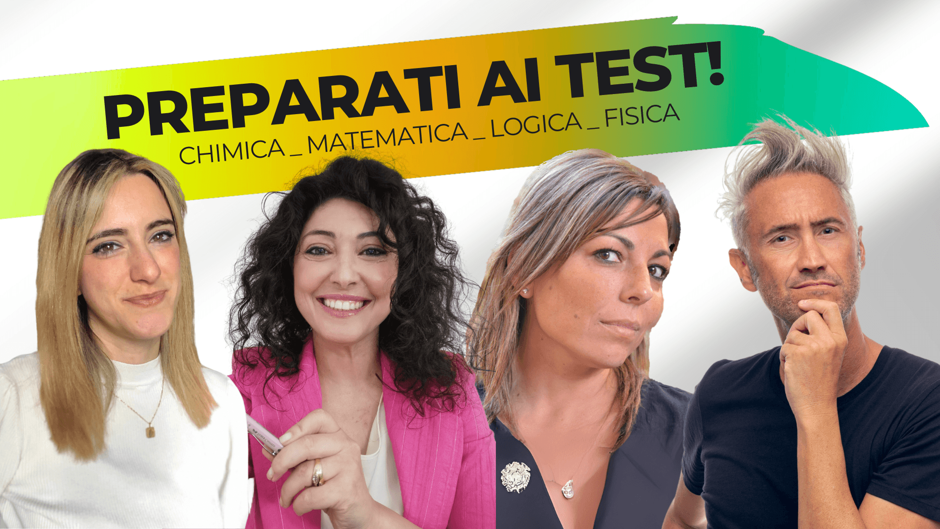 Maxi-pacchetto per prepararti ai TEST D’INGRESSO per l’università: corso di MATEMATICA con Barbara + corso di CHIMICA con Jessica + corso di FISICA con Vincenzo + corso di LOGICA e CALCOLI A MENTE con FAUSTA ad un PREZZO SUPER